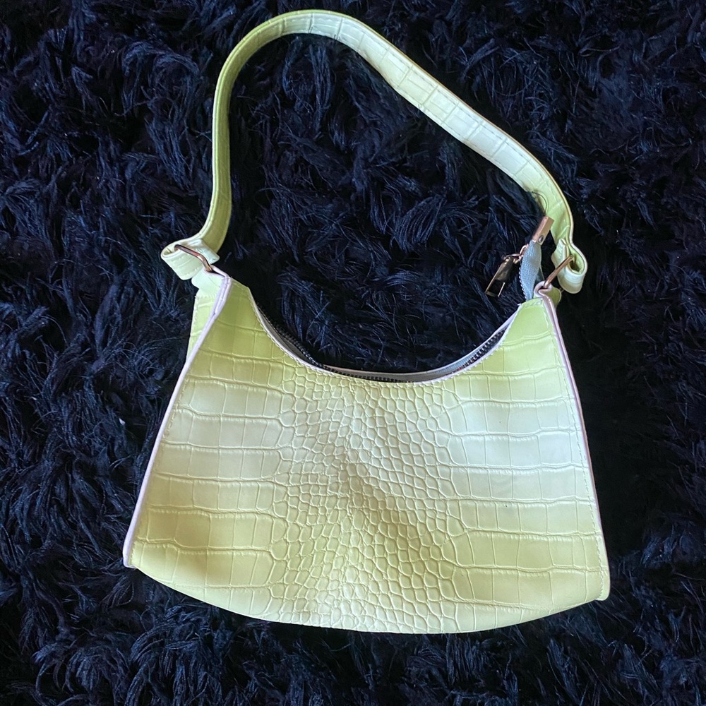 Lime green shoulder purse